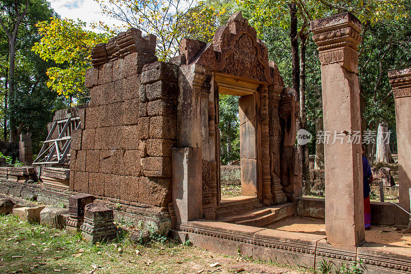 柬埔寨:吴哥建筑群的Banteay Srei庙